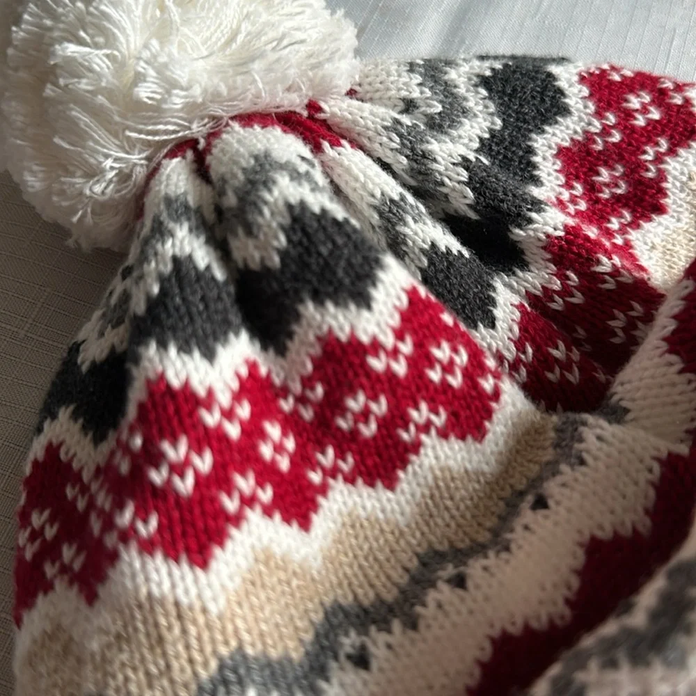 GYMBOREE Knit Sweater Fair Isle Nordic pattern Snow Cap hat Beanie 3 - 4 yrs